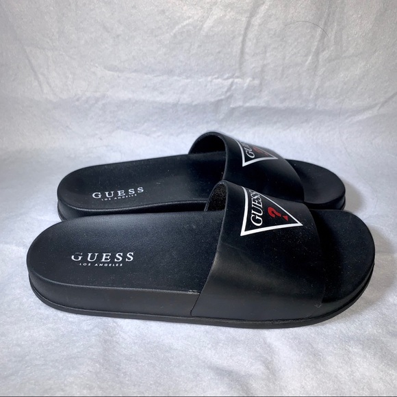 Guess Shoes - GUESS BLACK SLIDES Guess Shoes - GUESS BLACK SLIDES